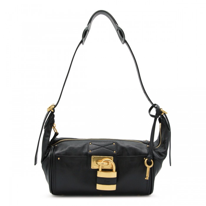 BLACK LEATHER PADDINGTON...
