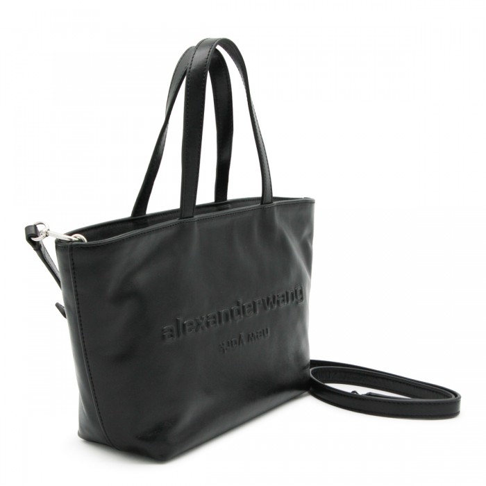 BLACK LEATHER TOTE 2