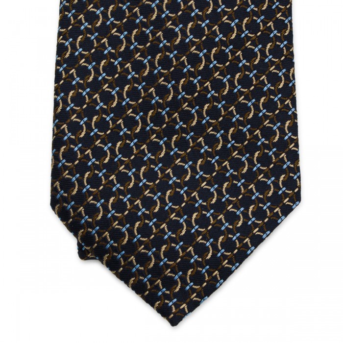 NAVY SILK TIE 2