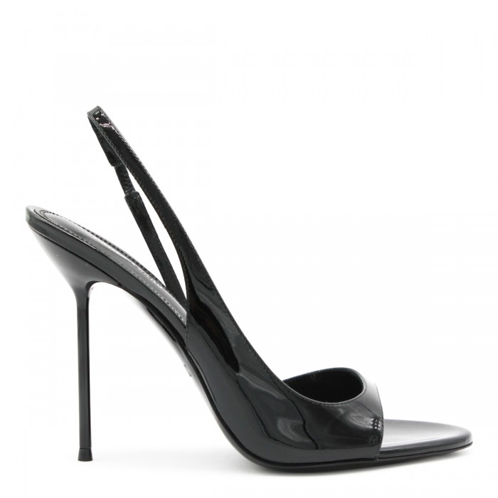 BLACK LEATHER LIDIA SANDALS
