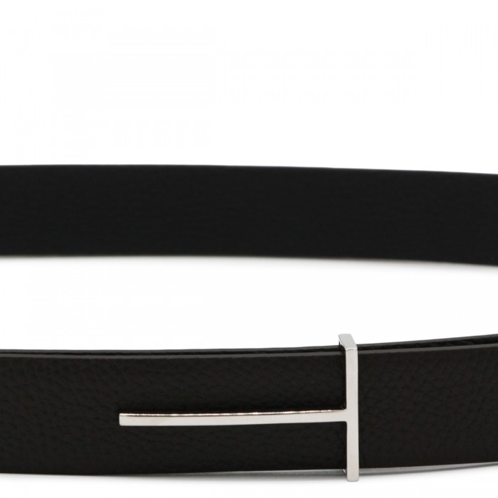 BROWN AND BLACK LEATHER BELT 2
