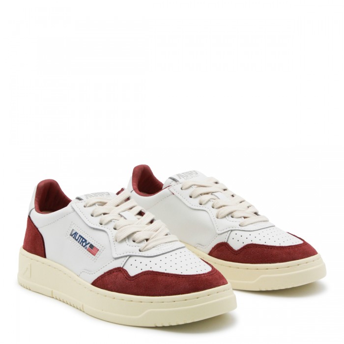 WHITE AND BURGUNDY LEATHER... 2