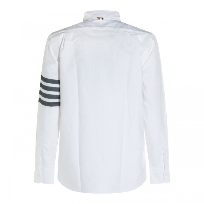 WHITE COTTON 4BAR SHIRT 2