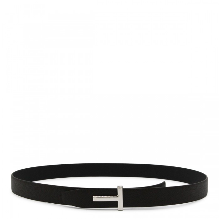 BROWN AND BLACK LEATHER BELT
