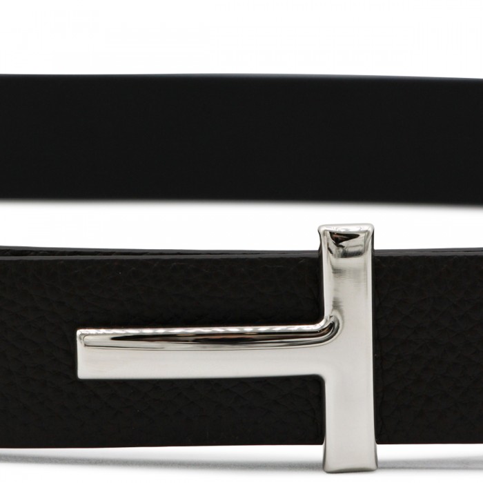 BROWN AND BLACK LEATHER BELT 2