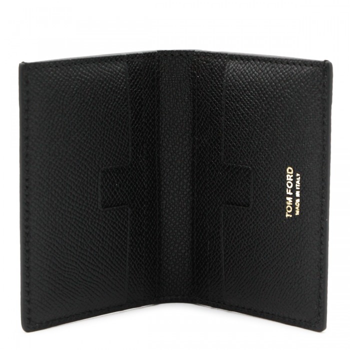 BLACK LEATHER CARD HOLDER 2