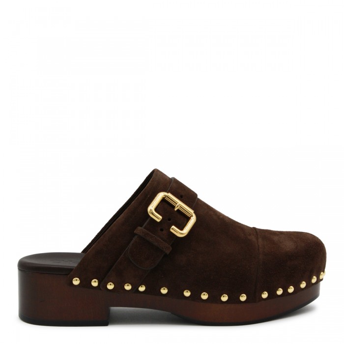 BROWN LEATHER JEANNETTE...