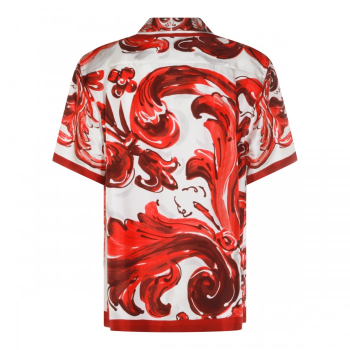 RED AND WHITE SILK MAIOLICA... 2