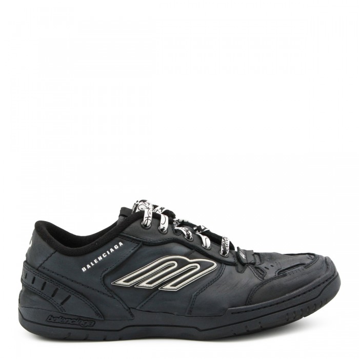 BLACK LEATHER HAMPTON SNEAKERS