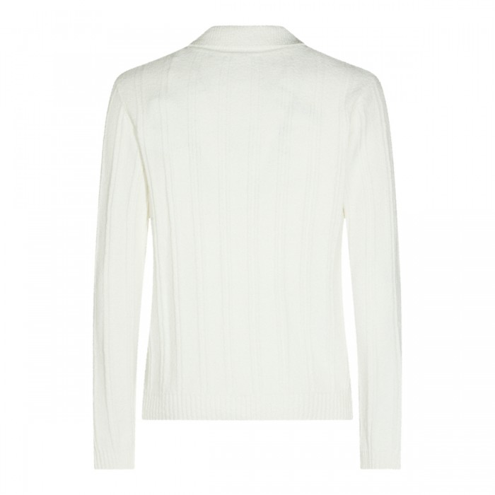 WHITE COTTON BLEND POLO... 2