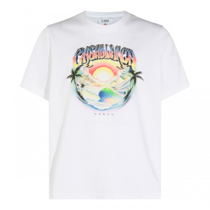 WHITE COTTON HEAT MAP T-SHIRT