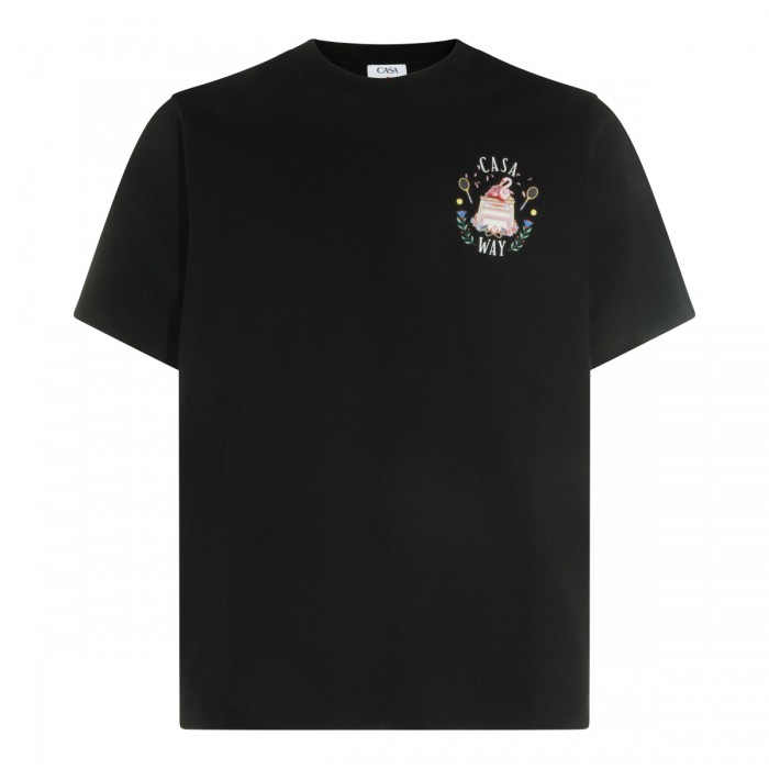 BLACK COTTON T-SHIRT