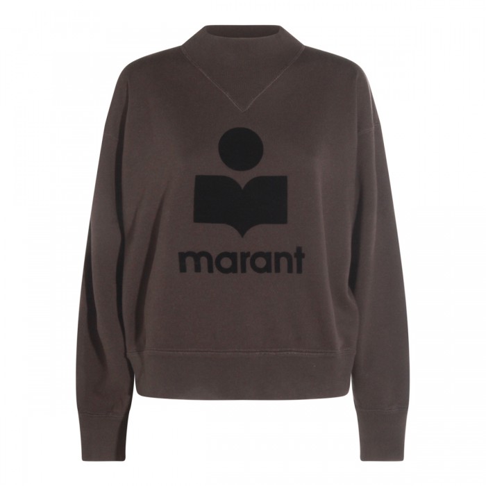 BROWN COTTON SWEATSHIRT