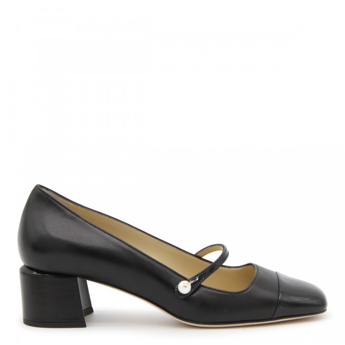 BLACK LEATHER PUMPS