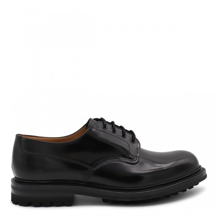 BLACK LEATHER NEIL LACE UP...