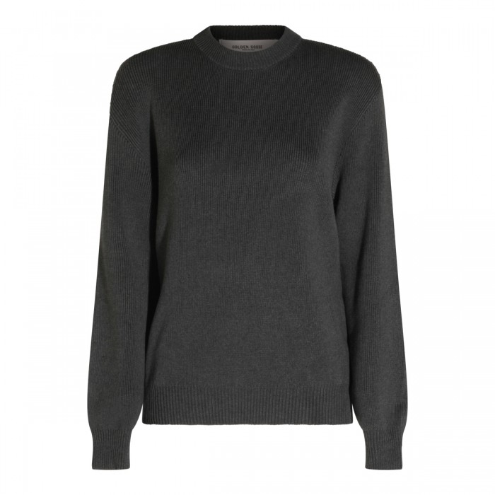 DARK GREY COTTON KNITWEAR