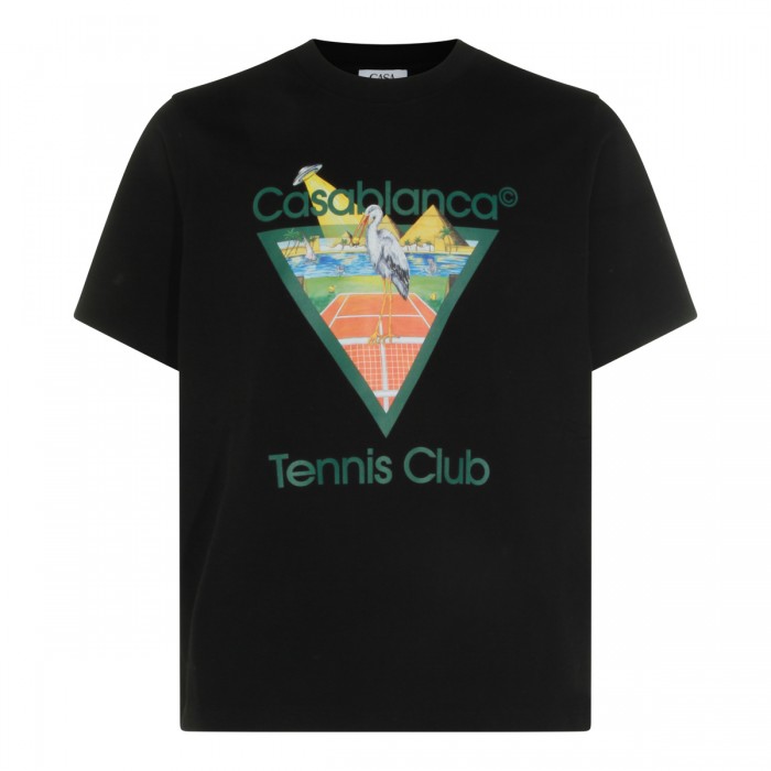 BLACK COTTON T-SHIRT