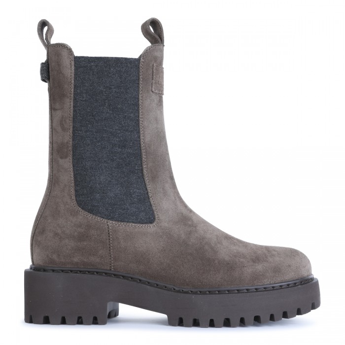 DARK BEIGE SUEDE BOOTS