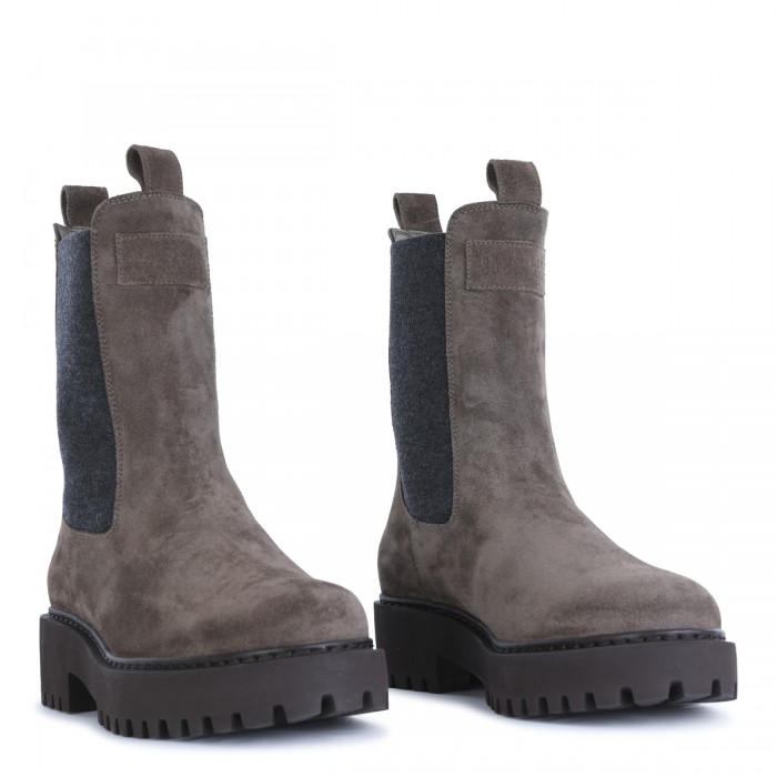 DARK BEIGE SUEDE BOOTS 2