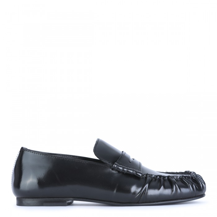 BLACK LEATHER LOAFERS