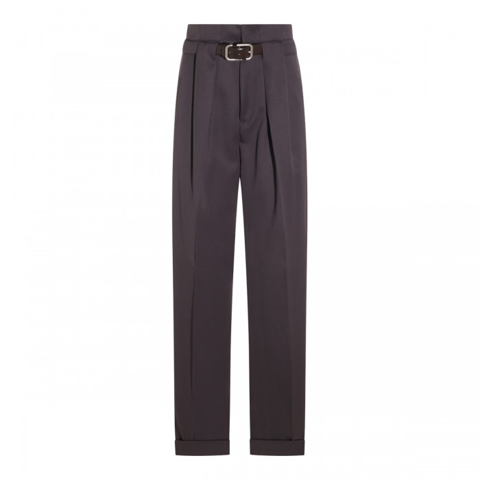 PLUM WOOL PANT
