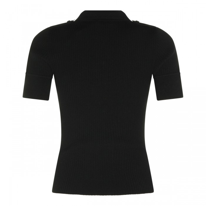 BLACK STRETCH POLO SHIRT 2