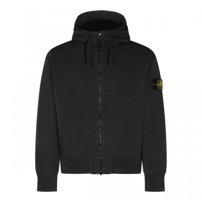 BLACK COTTON SWEATSHIRT