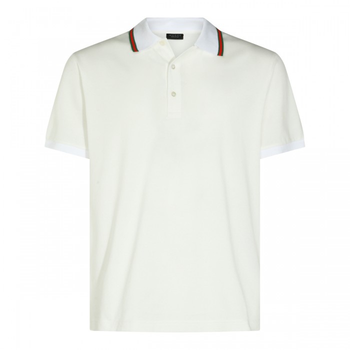 WHITE COTTON POLO SHIRT