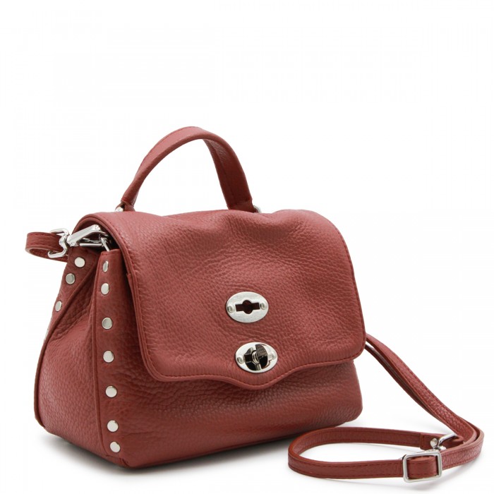 RED LEATHER TOP HANDLE BAG 2