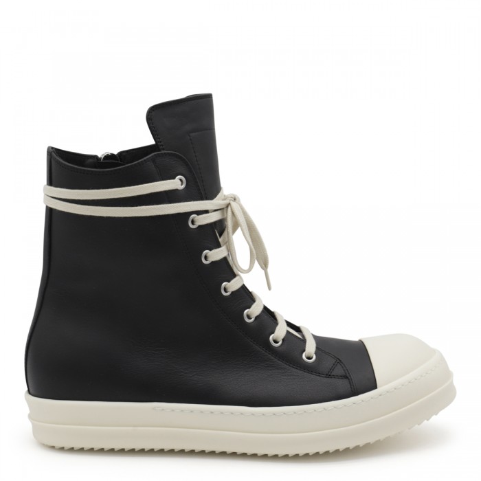 BLACK AND WHITE LEATHER...