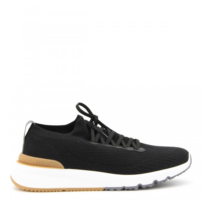 BLACK LEATHER SNEAKERS