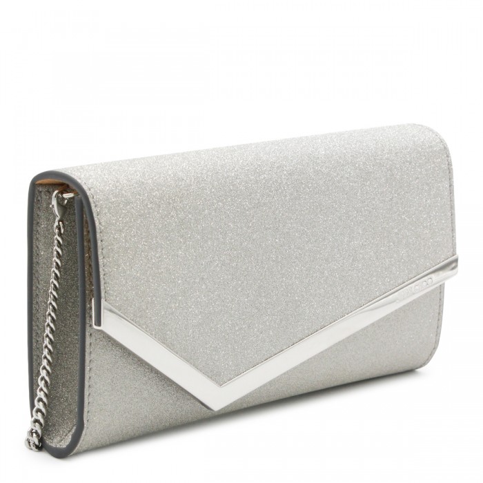 SILVER LEATHER EMMIE CLUTCH 2