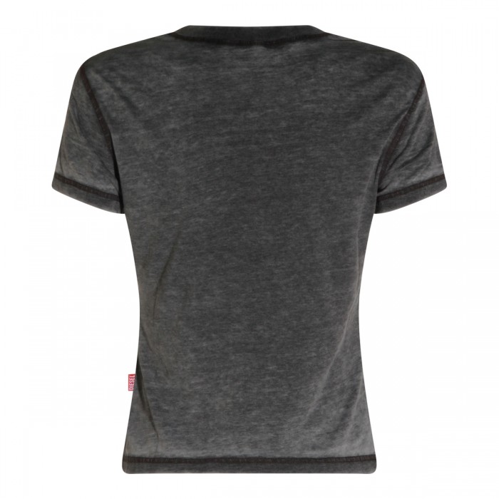 BLACK COTTON BURNOUT T-SHIRT 2