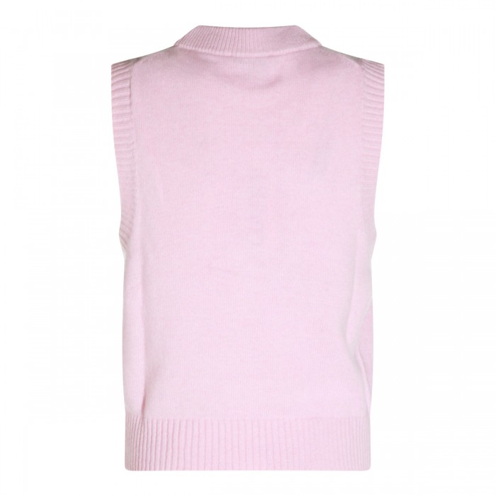 CHALK PINK WOOL VEST KNITWEAR 2