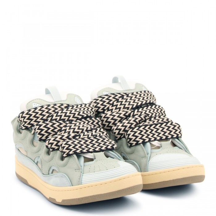 PALE BLUE SUEDE CURB SNEAKERS 2
