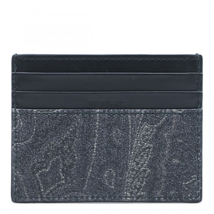 BLACK LEATHER CARD HOLDER
