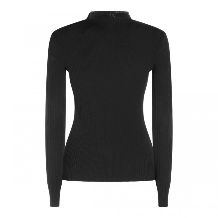 BLACK CONTRASTED VINYL RIB... 2