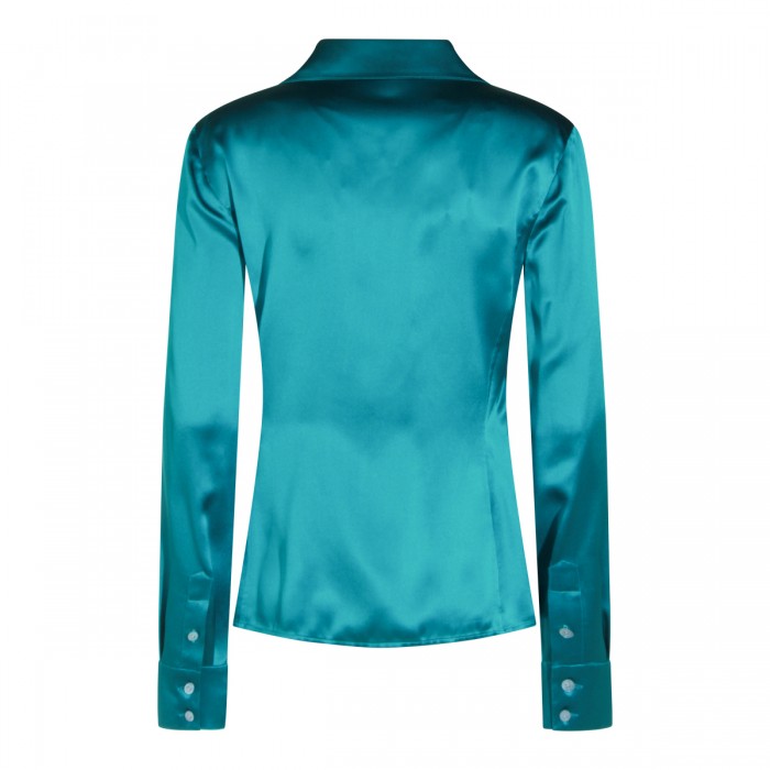 TURQUOISE SILK SHIRT 2