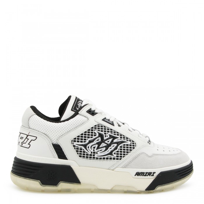 WHITE AND BLACK LEATHER MA...