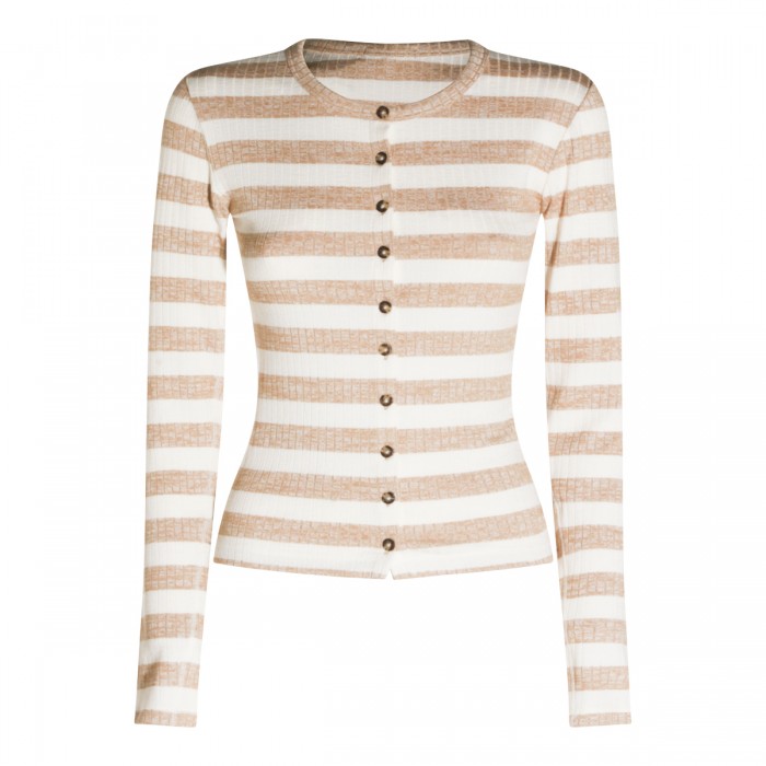 WHITE AND BEIGE COTTON...