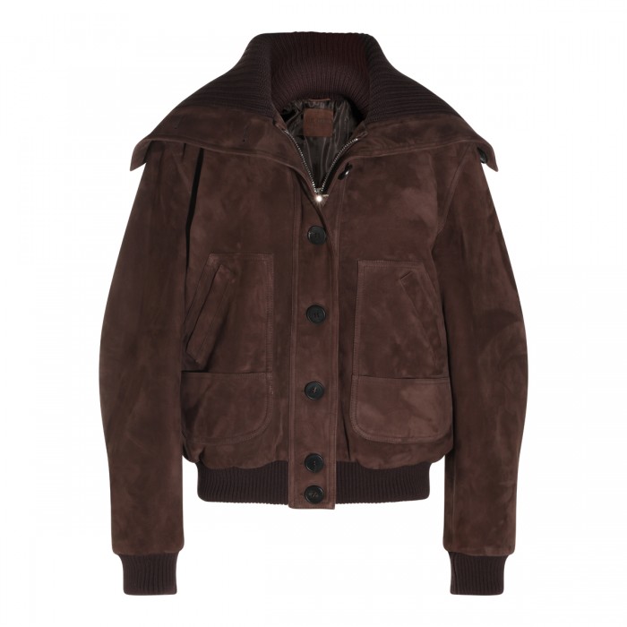 DARK BROWN LEATHER JACKET