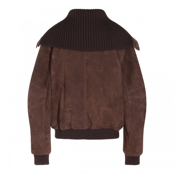 DARK BROWN LEATHER JACKET 2