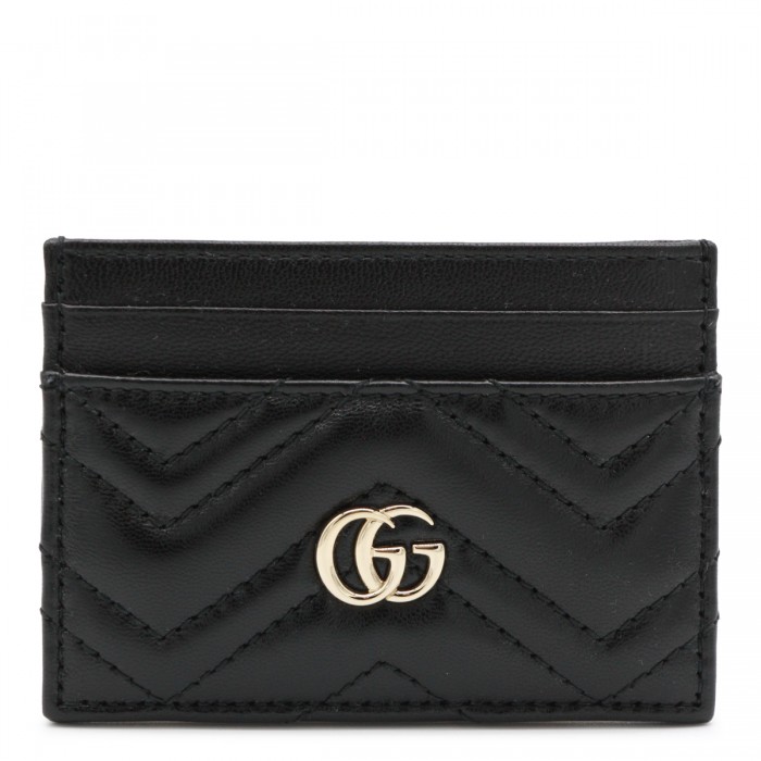 BLACK LEATHER CARD HOLDER