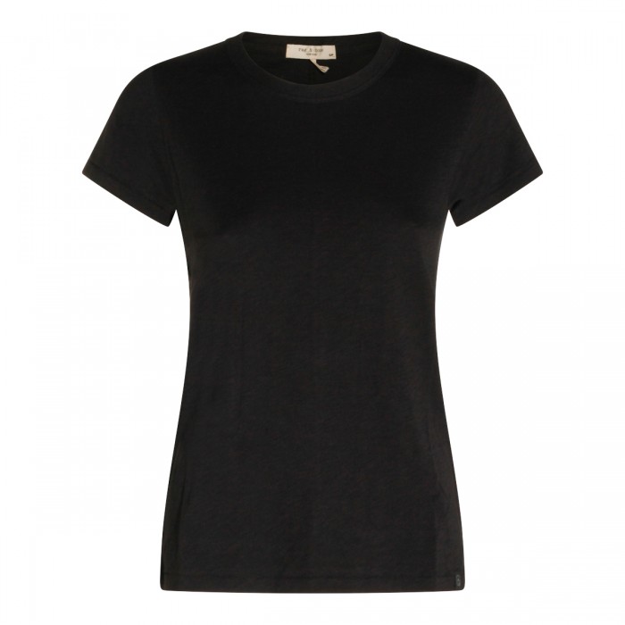 BLACK COTTON T-SHIRT