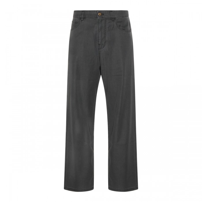 BLACK DENIM WIDE LEG JEANS