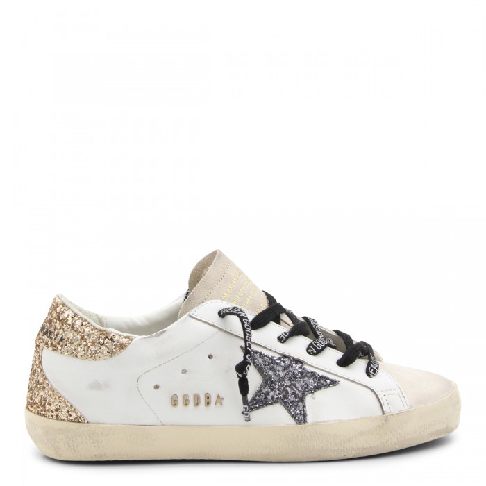 WHITE AND GOLD SNEAKERS