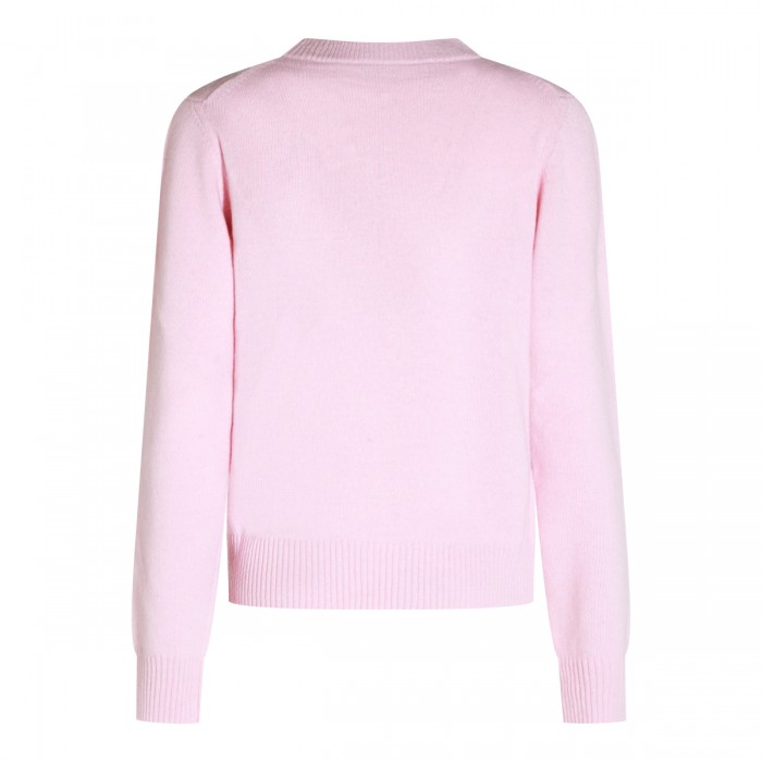 CHALK PINK WOOL BLEND SWEATER 2