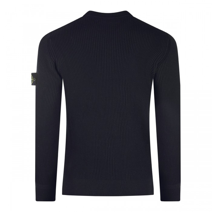 NAVY BLUE WOOL SWEATER 2