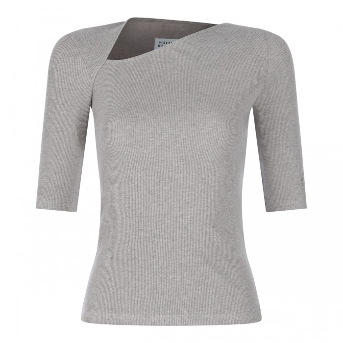 TAUPE COTTON BLEND TOP
