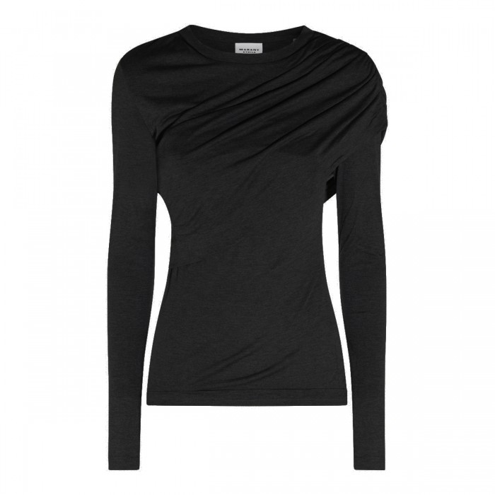 BLACK VISCOSE DRESSI TOP